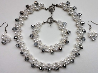 Transform a simple pearl jewelry set into elegant and beautiful wedding &bridal jewelry set