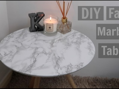 DIY Faux Marble Table  | Kiera Graham