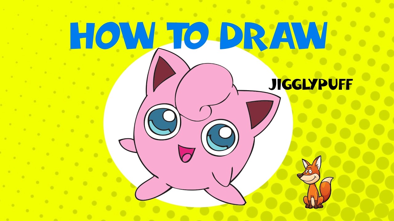 How To Draw JigglyPuff - STEP BY STEP - DRAWING TUTORIAL