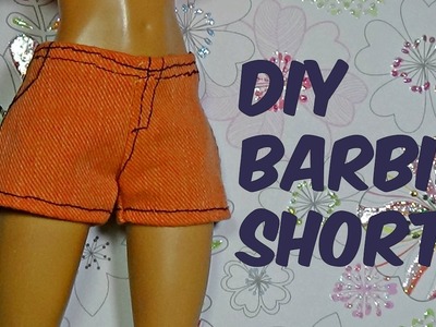 How to make shorts for Barbie DIY For Dolls Shorts for doll
