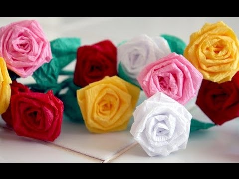 How to make SMALL PAPER ROSES with paper strips - 2 Min - Paper Craft