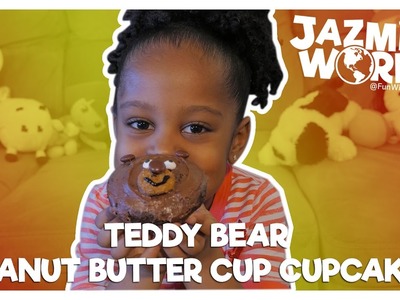 Jazmin Bakes DIY Teddy Bear Peanut Butter Cup Cupcakes | JAZMIN'S WORLD