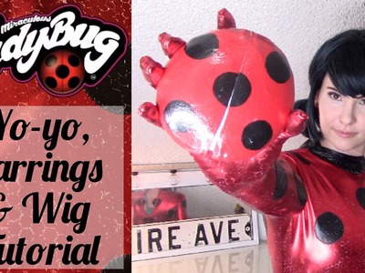 Ladybug Accessories Tutorial - Yoyo(Lights up) , Earrings, & Wig