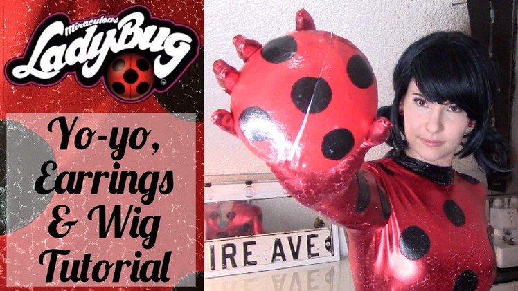 Ladybug Accessories Tutorial - Yoyo(Lights up) , Earrings, & Wig