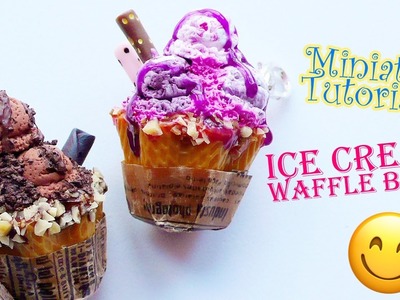 Miniature Ice Cream Waffle Bowl Tutorial