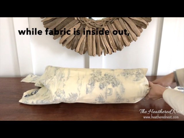 One-minute DIY bolster pillow + a quick, easy, no sew pillow cover!