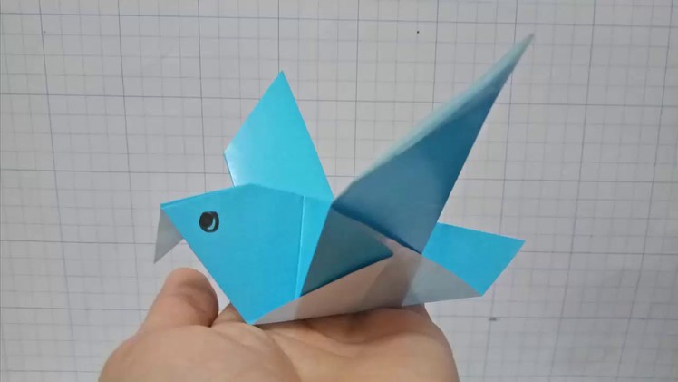 Origami  bird.Easy crafts 3D paper bird for kid.cute diy you need see