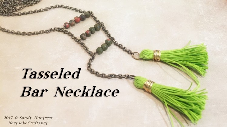 Tasseled Bar Necklace-Jewelry Tutorial