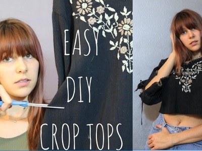 DIY TURN OLD CLOTHES INTO A PERFECT FITTING CROP TOP
