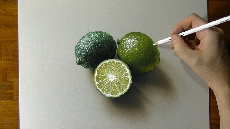 Drawing of some limes - How to draw 3D Art