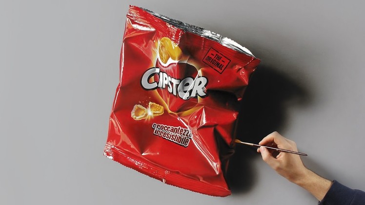 Empty Chips Bag | Still Life Painting  - 3D Art