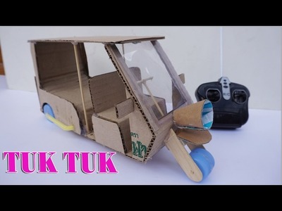 How To Make a Power Rickshaw (TukTuk) Remote Control DIY - Electric TukTuk Very Easy