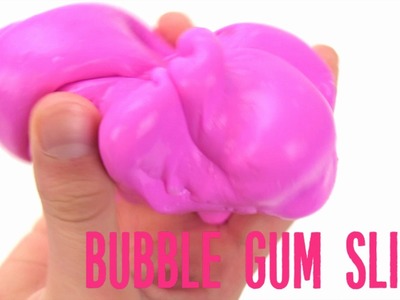 How to make BUBBLE GUM SLIME without borax, Eye drops or contact solution, toothpaste DIY