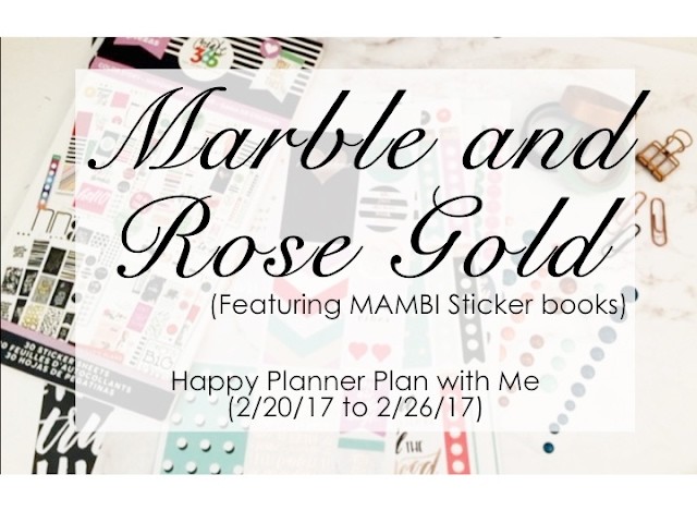 Marble and Rose Gold (MAMBI Sticker Book) - Happy Planner Plan with Me (2.20.17 to 2.26.17)