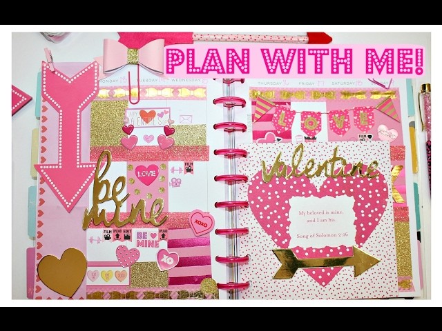 Plan With Me.Valentine's Day Theme. Happy Planner