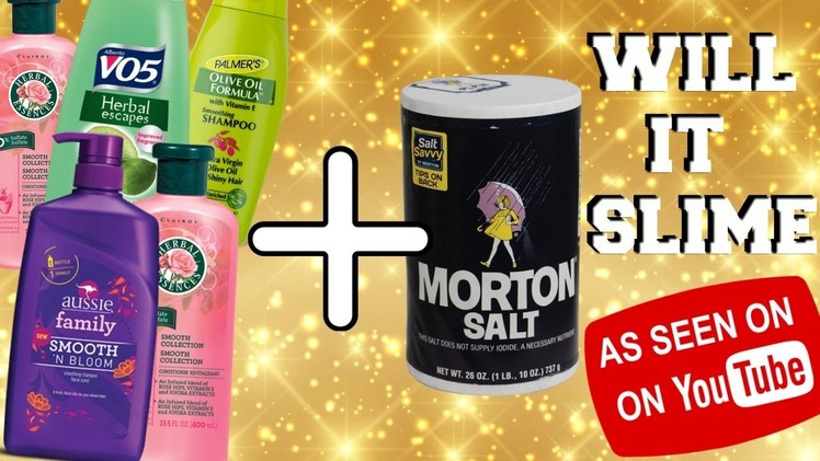 Salt and Shampoo Slime (As Seen On Youtube) Making Shampoo and Salt Slime