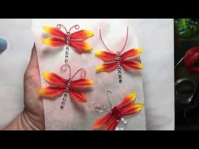 Build Your Stash and Craft, wk 10, Dragonfly embellishments tutorial :)