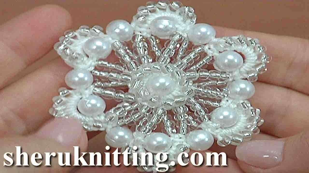 Crochet Beaded Flower Tutorial 161