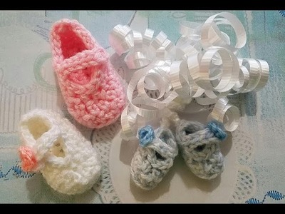 Crochet Bitty Baby's 1st Mary Jane Baby Booties