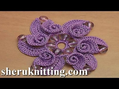 Crochet Flower With Spiral Petals Tutorial 120 Demo