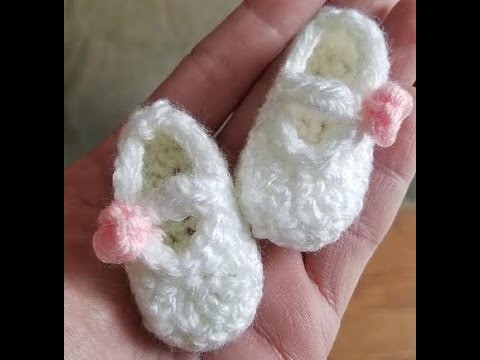 Crochet Mini Baby's 1st Mary Jane Baby Booties