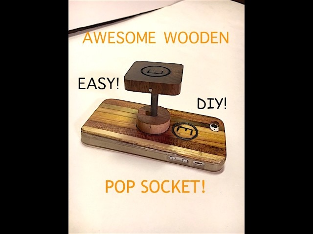 DIY AWESOME Wooden Pop socket! - How To! | Walnut and maple!