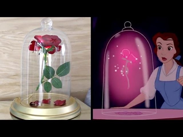 DIY Beauty and the Beast Enchanted Rose | No Drilling Easy DIY Tutorial