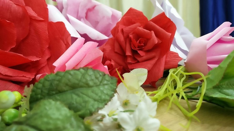 DIY: How to make beautiful roses with paper (In Hindi)