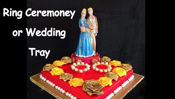 DIY - How to make decorative ring ceremoney. wedding tray.plate? Wedding decoration ideas.