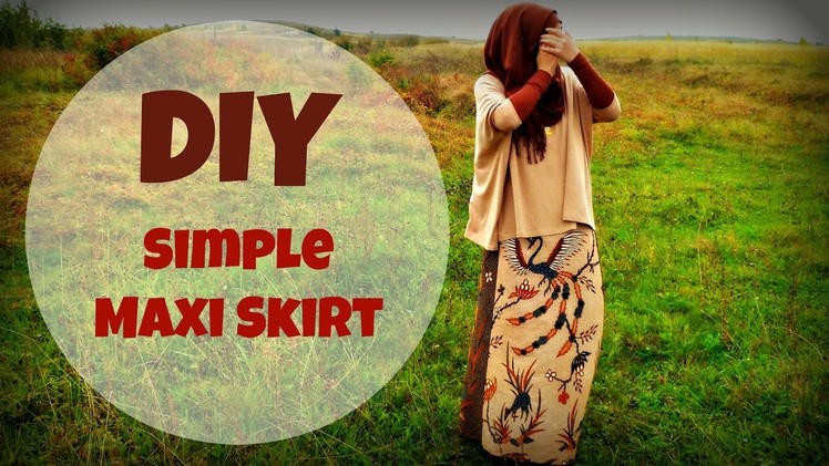 DIY MAXI SKIRT from scrap fabric | Sewing For Beginners