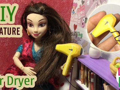 DIY Miniature HairDryer | Dollhouse | No Polymer Clay!