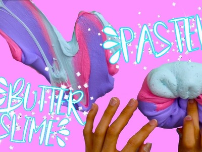 Diy pastel butterslime ! | Super Satisfying slime Must Try + ASMR