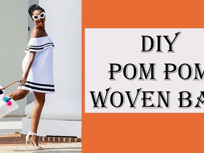 DIY Pom Pom Woven Tote Bag | Refashion