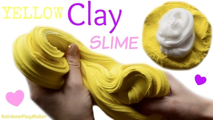 DIY YELLOW BUTTER SLIME RECIPE !!! MODEL MAGIC CLAY MIXING How to Video