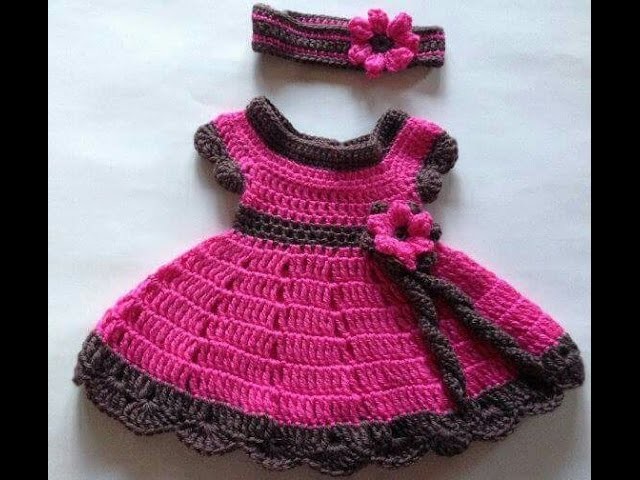 Double Colour Sweater Design in Hindi | Easy Crochet | " woolen frock for baby girl "