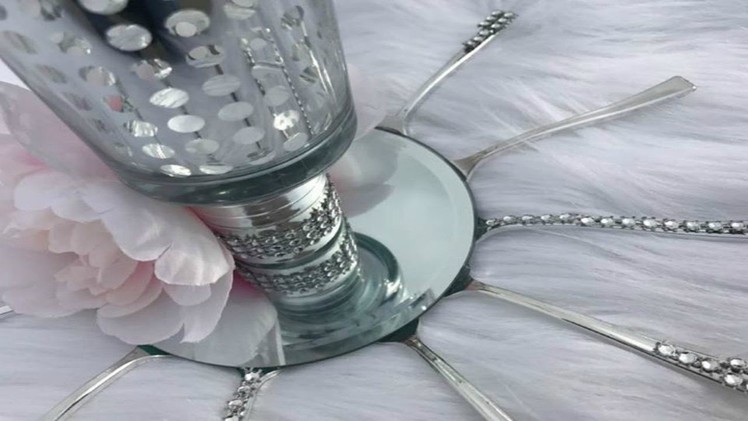 Easy Mirrored Wedding Centerpiece DIY | Bridal Shower Decorations
