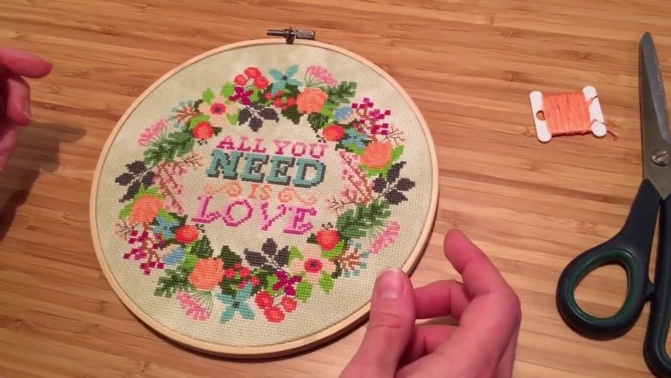 How to Finish your Needlework in an Embroidery Hoop