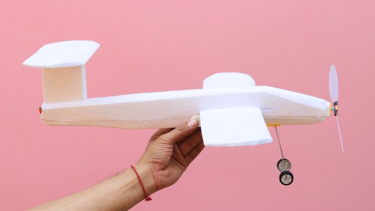 How to Make a Rubber Band Plane Out of Styrofoam - Very EASY