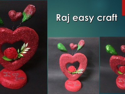 How to make best loves heart gift-valentine's day special crafts.raj easy craft