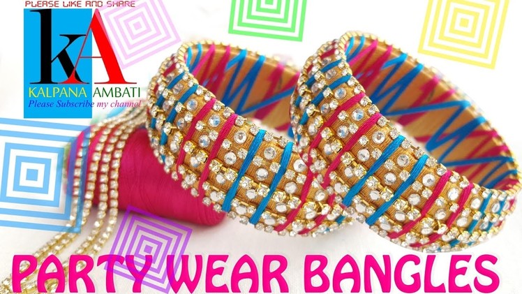How to make Designer Party Wear Silk Thread Bangles at home