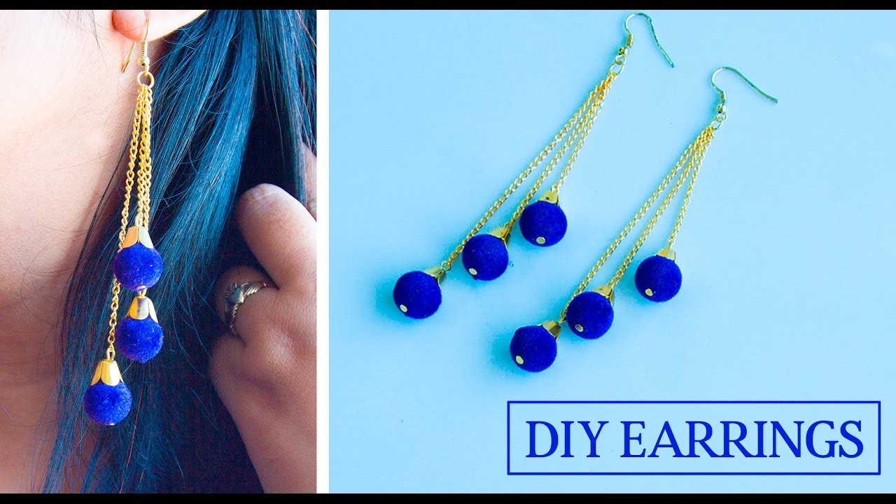 How to make earrings, DIY easy and simple earrings, A quick make your