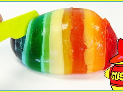 HOW TO MAKE GUMMY JELLO RAINBOW EGG DIY Candy for Kids! Learn Colors for Children