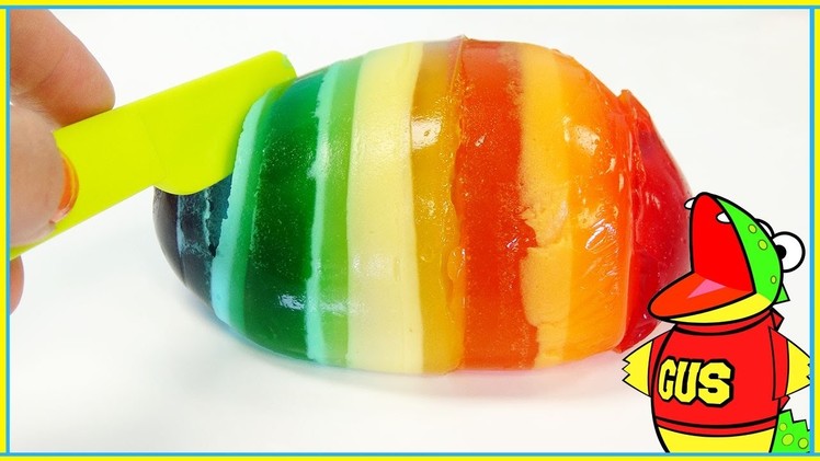 HOW TO MAKE GUMMY JELLO RAINBOW EGG DIY Candy for Kids! Learn Colors for Children