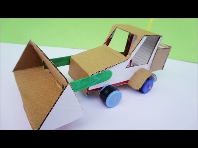 How To Make Powered Bulduzer DIY Very Easy - Electric Car For Toy