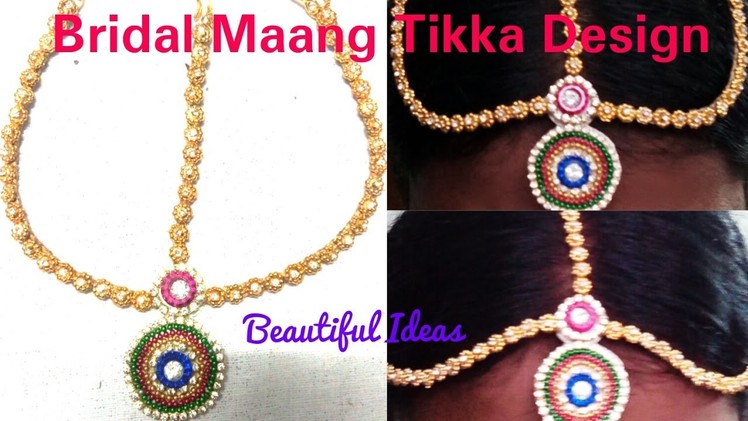 How to make silk thread Bridal Maang Tikka Latest Design at home