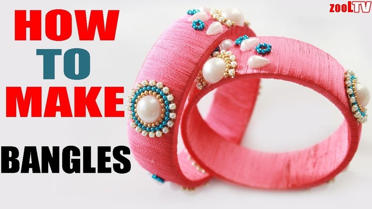 How to Make Thread Bangles Sunrise Model | Sirithreadworks | Zooltv
