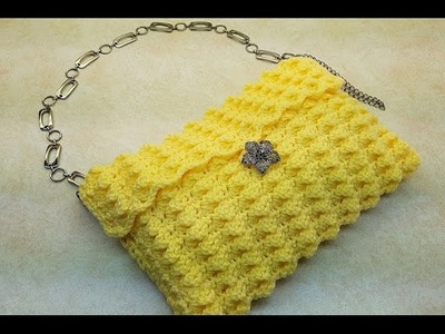 Learn How To #Crochet The Lemon Drop Handbag Purse TUTORIAL #370