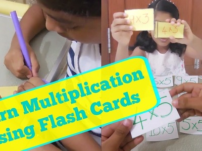 Multiplication Flash Card | How to make Homemade Flashcards | Kidshappiness