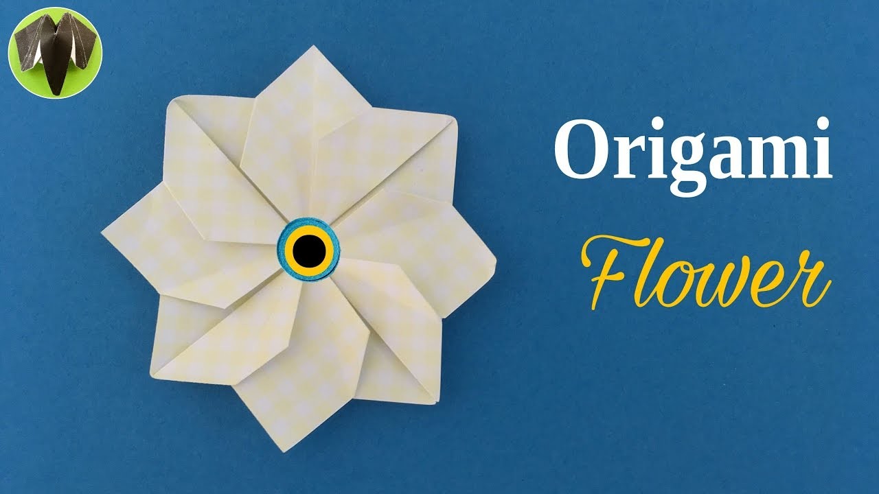 easy origami flower instructions for kids using one paper