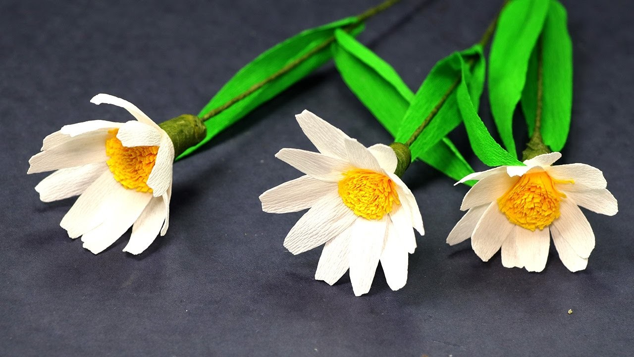 Paper Flower Making Paper Daisies DIY Tutorial